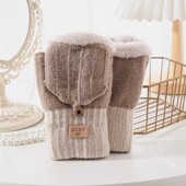 手套冬天女保暖加绒加厚骑行写字防寒学生触屏半指翻盖男冬季 新款