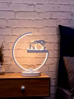 Nordic table lamp bedroom ins girl net red Tanabata Valentine's Day gift bedside cabinet modern creative warm and simple