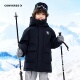 防风抗寒羽绒服滑雪服2024冬季 匡威 男童中长款 中大童连帽加厚