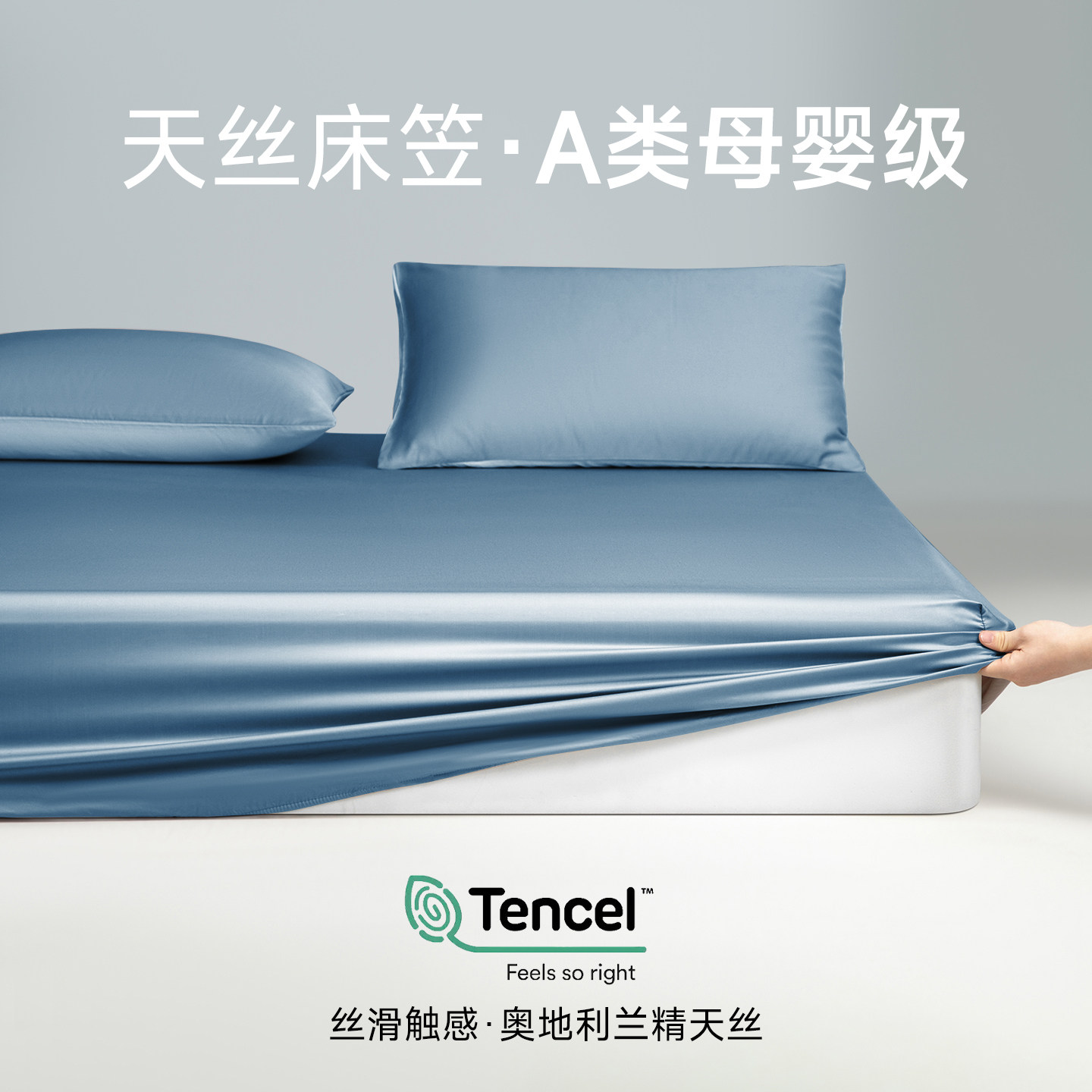 A类夏季兰精天丝床笠单件天丝床罩防尘罩床垫套冰丝席梦思保护套