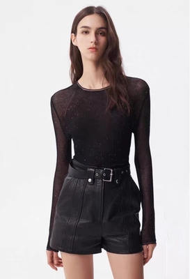 谷爱凌同款IROGirls女装26春新款羊毛细闪薄针织打底衫女法式上衣