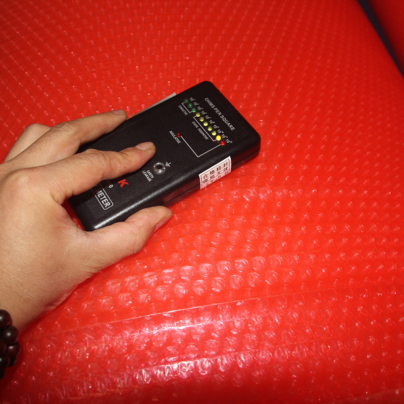 批发全新料加厚气泡膜红色防静电泡泡纸快递打包抗震泡沫气垫包邮