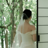 FANGLE 落雨 珍珠单层头纱 WHITE 气质婚礼户外仪式 旅拍领证写真