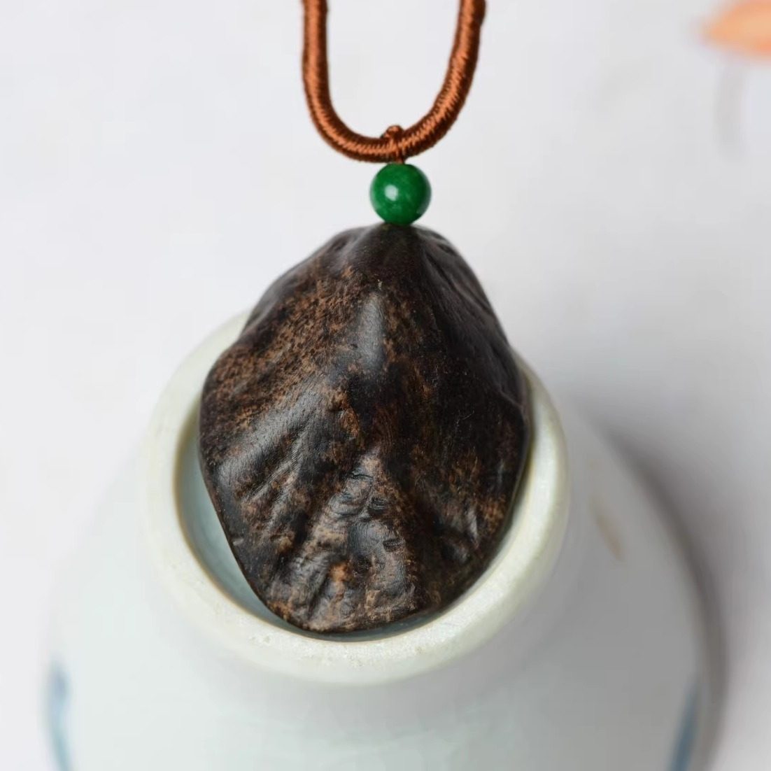 天然沉水级真达拉干沉香挂件瘤疤随形吊坠老料汽车钥匙虫漏手把件