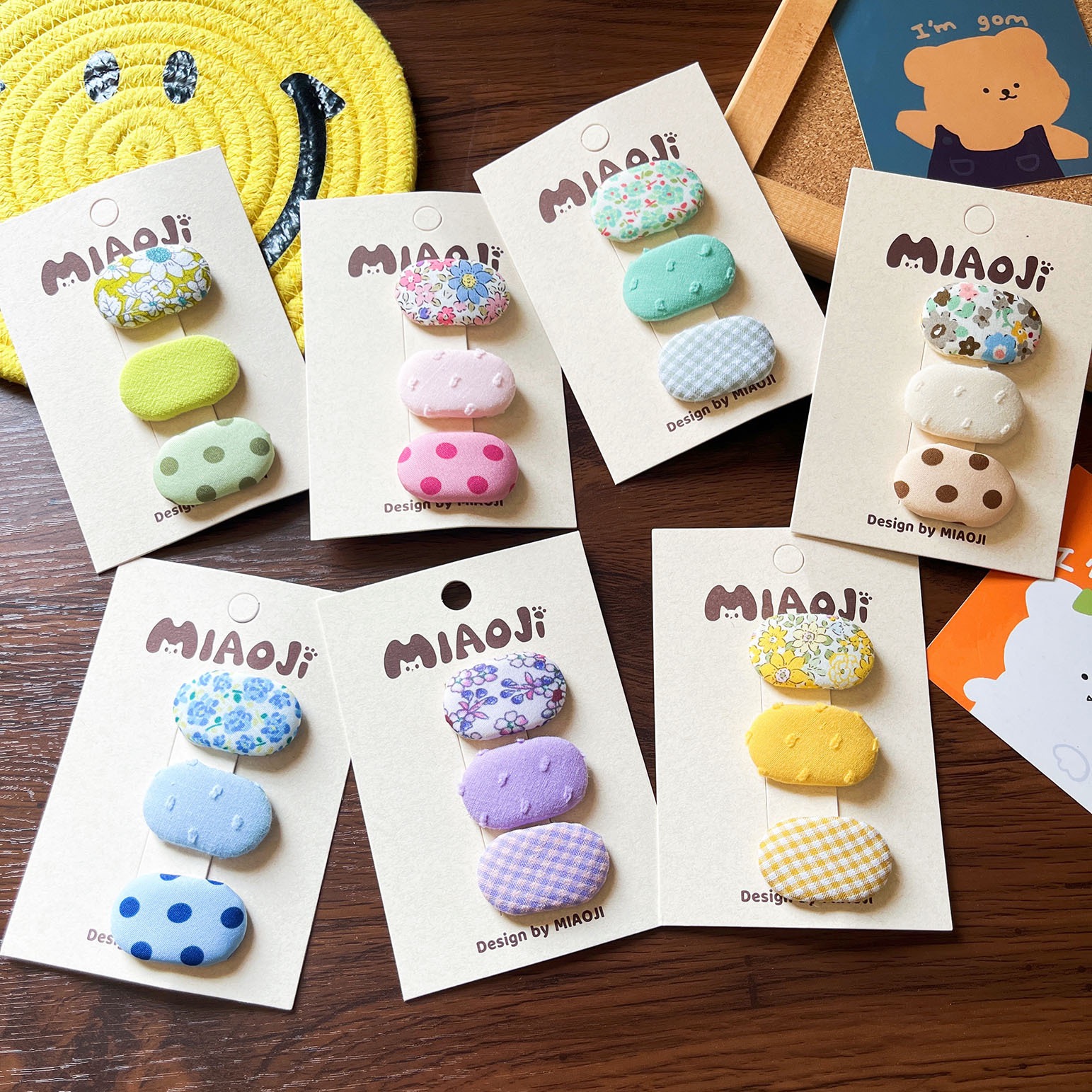 发夹布艺棉麻可爱边夹刘海夹