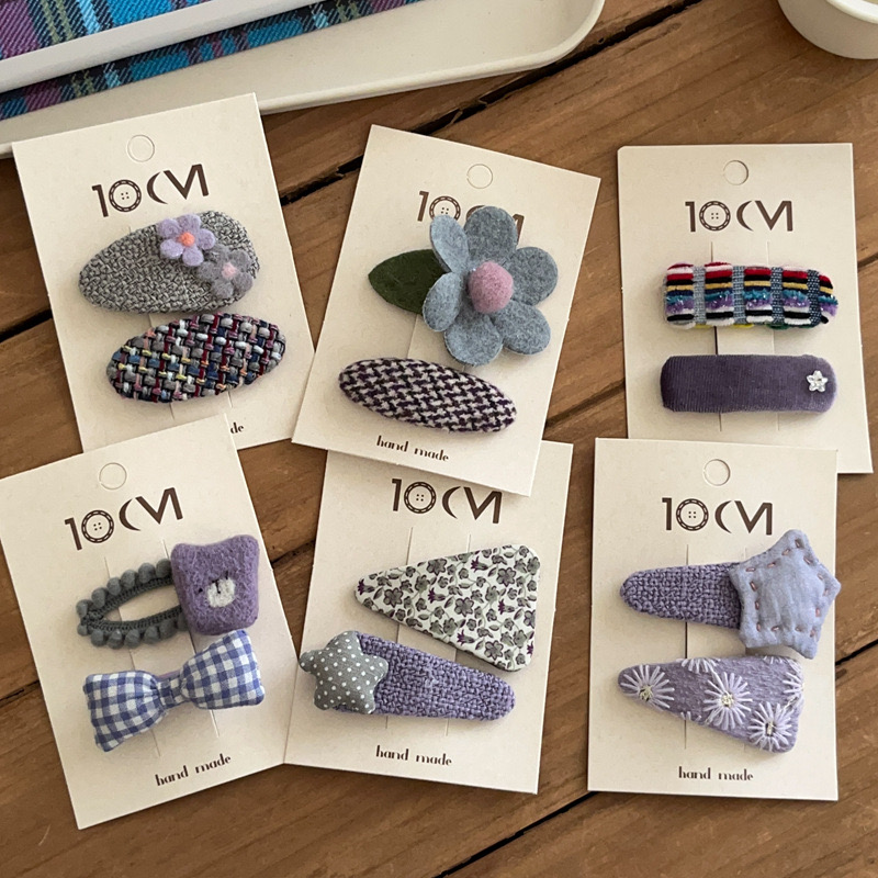 韩系毛毡发夹发卡边夹刘海夹