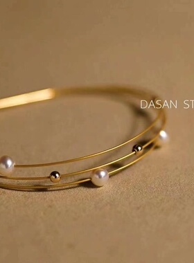 大三手作hlne淡水珍珠环绕手链