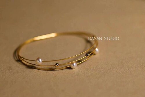 大三手作hlne淡水珍珠环绕手链