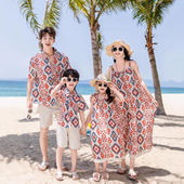 吊带连衣 纳三亚旅行穿搭海边度假波西米亚民族风法式 亲子装 西双版