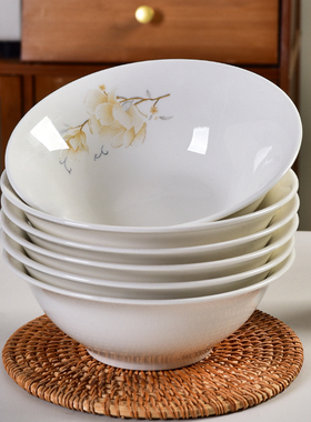 家用新款6/7/8英寸斗碗米饭碗大汤碗拉面碗泡面碗简约陶瓷早餐碗