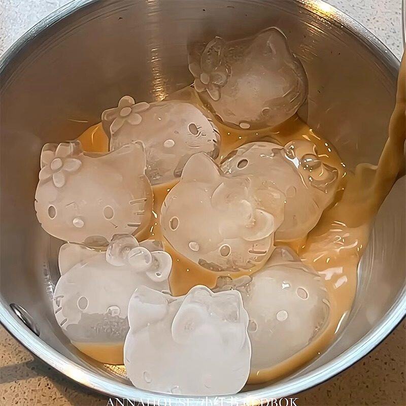 hellokitty冰格模具食品级家用软硅胶可爱卡通制冰格自制冰块神器