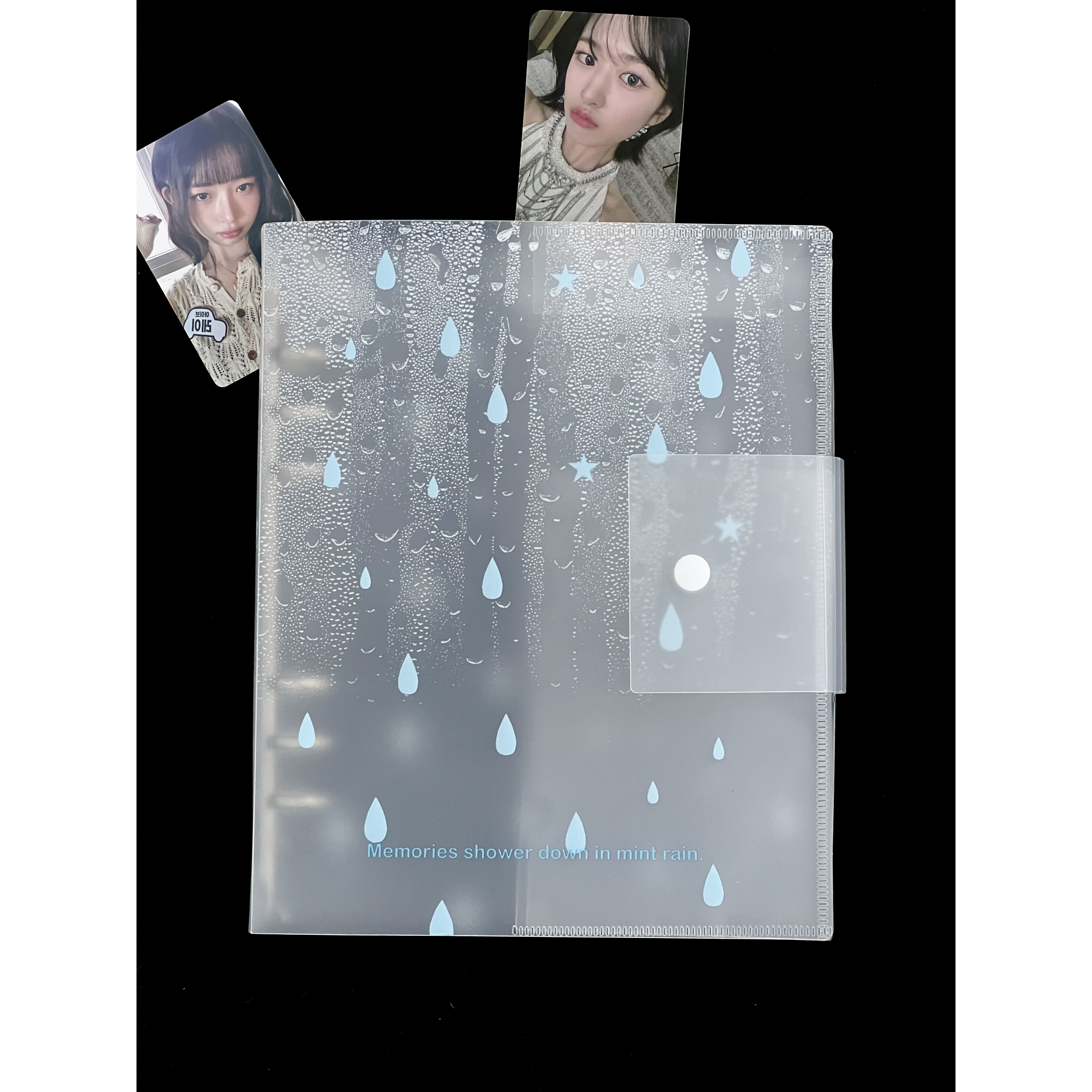 原创新款磨砂雨雾A5卡册韩系ins高颜值雨滴pvc收纳装饰小卡相册