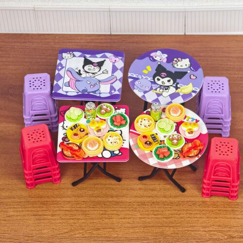 微缩迷你可爱卡通折叠方圆桌场景创意过家家玩具娃娃屋场景小摆件