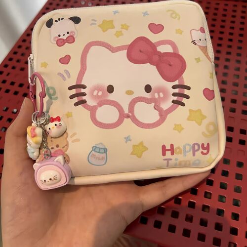 哈喽kitty姨妈巾收纳包女生卫生棉迷你便携收纳袋随身化妆品小包