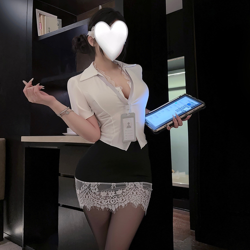 qq内衣纯欲性感蕾丝高级感ol秘书cos制服套装情调2026新款大小胸