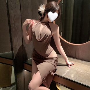 约会御姐风睡衣深v荡领露背连衣裙情调纯欲床上性感刺激挂脖睡裙