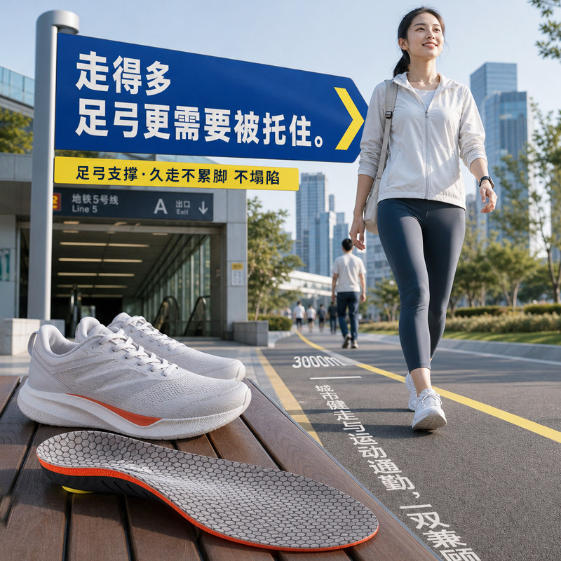 专业足弓支撑鞋垫男款运动高弹力