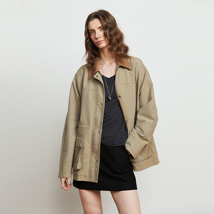 日本棉锦重工砂洗工装 外套撞色翻领夹克 ROW风重磅 Carolingian