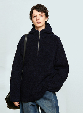 Carolingian松弛ROW风！澳洲美丽诺羊毛STOLL织机慵懒廓形厚毛衣