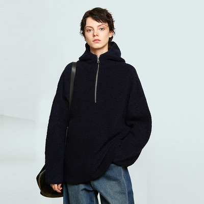 Carolingian松弛ROW风！澳洲美丽诺羊毛STOLL织机慵懒廓形厚毛衣