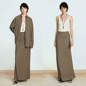 Carolingian松弛感ROW风 鱼尾半裙 日本砂洗铜氨丝天丝極简衬衫