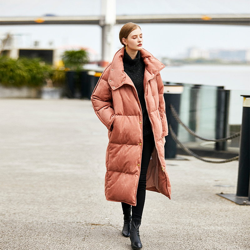 出北欧双倍充绒90白鸭绒厚羽绒服
