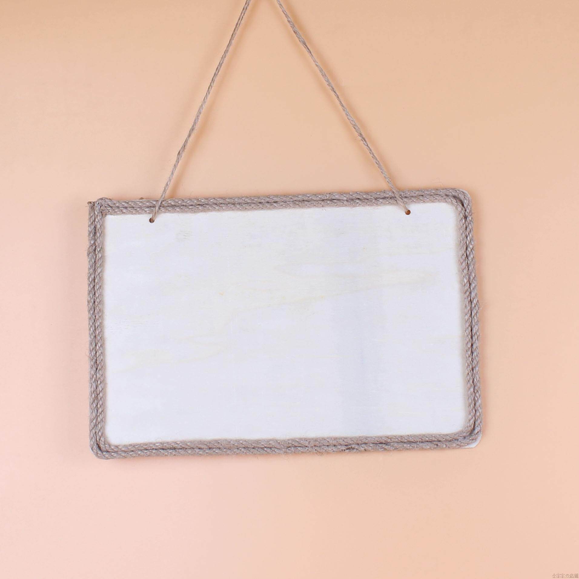 幼儿园环创装饰儿童手工diy白胚画板空白木板相框吊饰麻绳边框