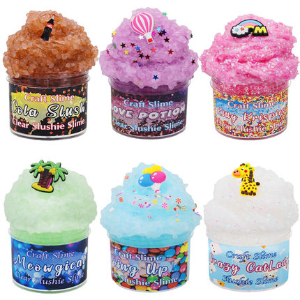 AMZ slime kit 彩泥米粒史莱姆起泡胶益智解压水晶泥彩泥套装
