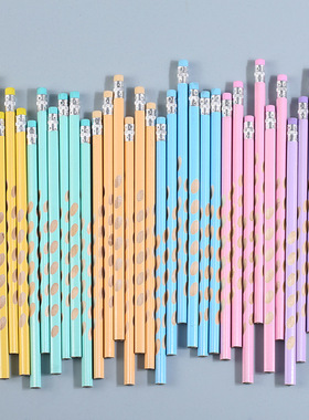 三角杆洞洞铅笔带橡皮铅笔HB素描绘画铅笔学生儿童文具用品