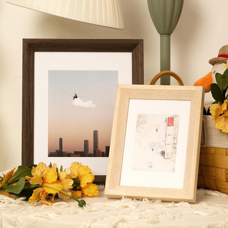 创意洗照片做成相框摆台5寸6寸7寸8寸画框做成洗照片摆件定制实木