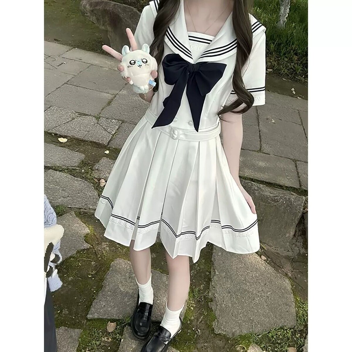 jk制服学院风海军领蝴蝶