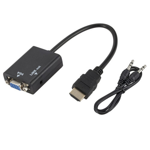 凸头HDMI 转VGA带音频, hdmi转vga转接线 机顶盒转显示器看电视