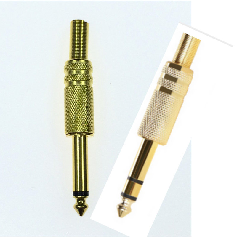 大三芯6.5焊接头二芯6.3mm接线头话筒功放调音台音响吉他音频插头