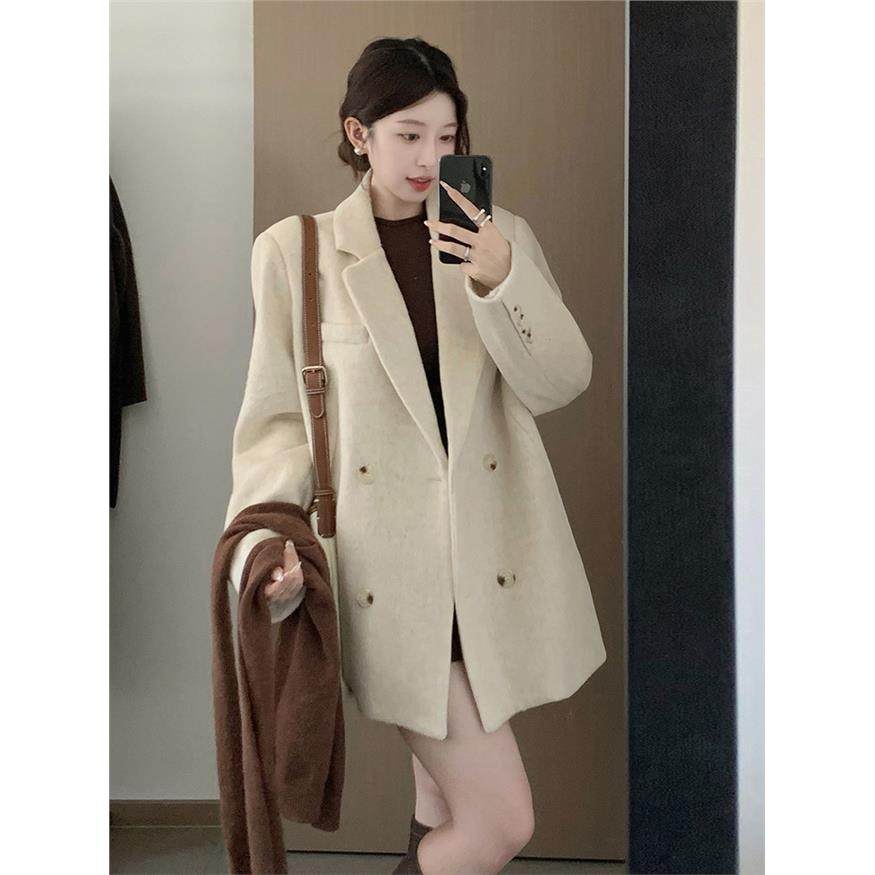 短款西装毛呢外套女小个子2025秋冬季新款加厚高级感羊毛呢子大衣,个性定制/设计服务/DIY,棉服工装,淘宝优惠券,粉丝福利购,淘宝优惠卷