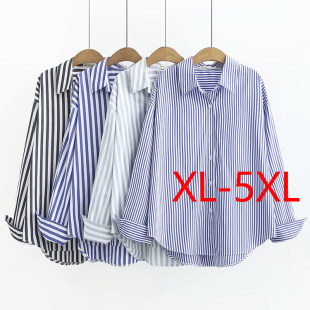 autumn shirts size large stripe girl shirt women fat plus