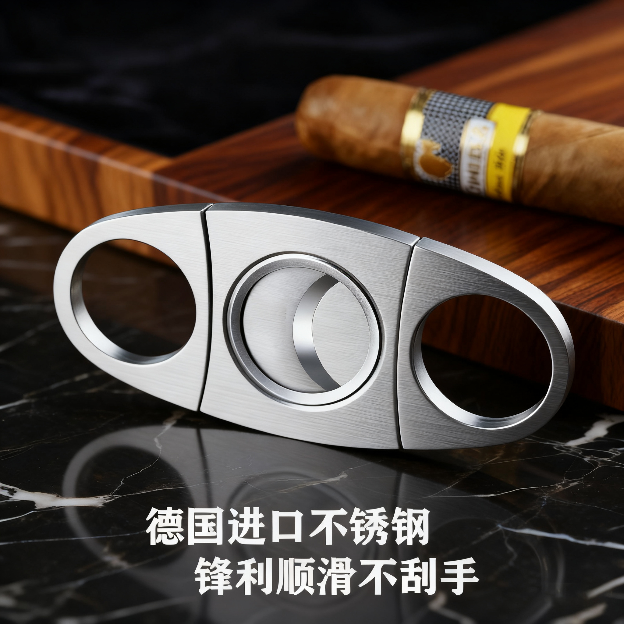 高端雪茄剪钳套装平口切三件套火机剪烟器古巴钳子工具专用配套剪