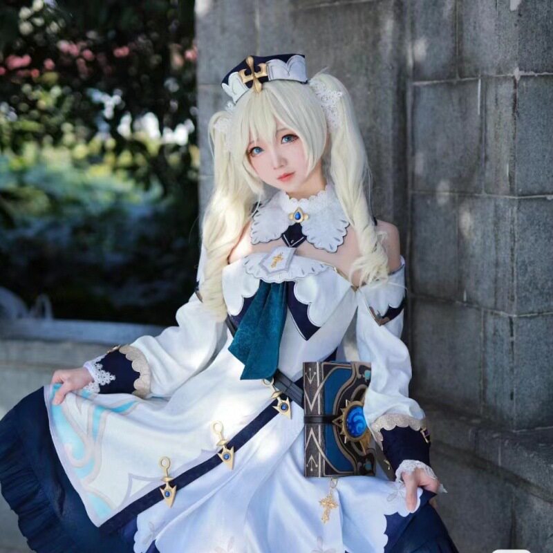 原神cos服初始五星芭芭拉cos御姐全套装动漫cosplay服装女演出服_虎窝淘