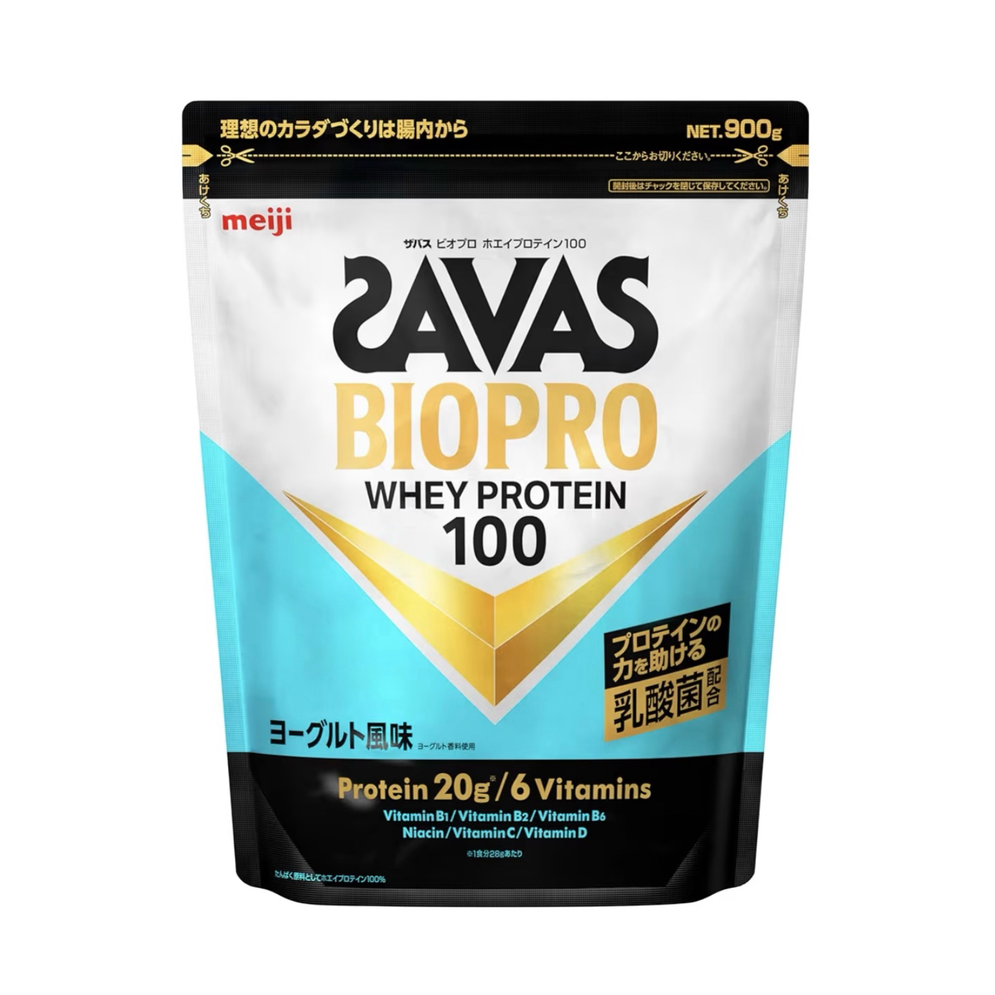 日本代购SAVAS BIOPRO乳清蛋白粉 酸奶风味 乳酸菌维生素健身900g