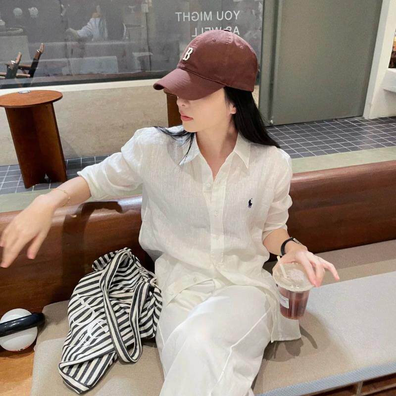26亚麻衬衫女春季小马POL