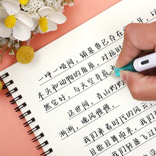 玫瑰体女生手写漂亮练字帖央视文案大报金句励志语录硬笔临摹字帖