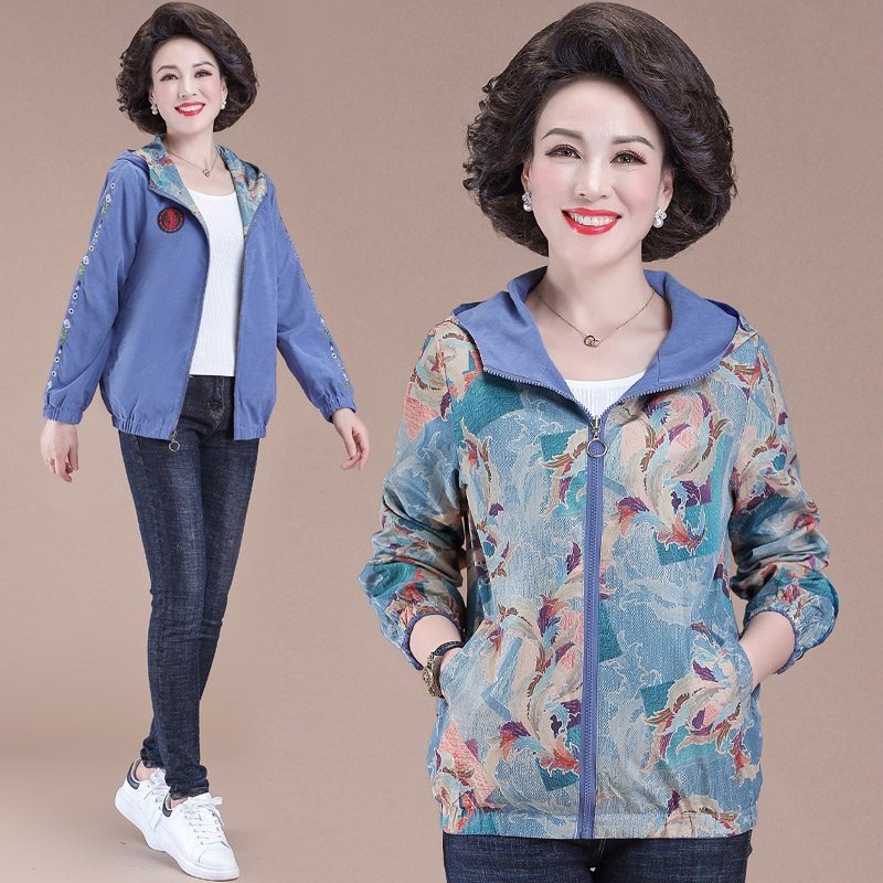 恒源祥中年妈妈春装外套2022新款洋气双面穿短款夹克中老年女装薄,女装/女士精品,中老年女装,淘宝优惠券,粉丝福利购,淘宝优惠卷
