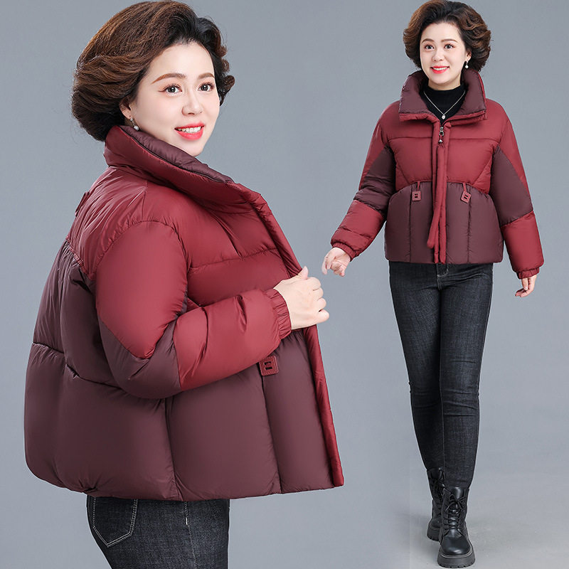 恒源祥中年妈妈棉服冬装短款洋气中老年女装秋冬拼接外套老年人冬,女装/女士精品,中老年女装,淘宝优惠券,粉丝福利购,淘宝优惠卷