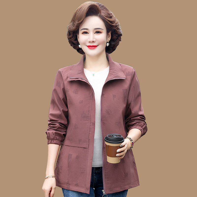恒源祥短外套女2025春秋新款大码宽松立领小外衣中年妈妈装休闲夹,女装/女士精品,中老年女装,淘宝优惠券,粉丝福利购,淘宝优惠卷