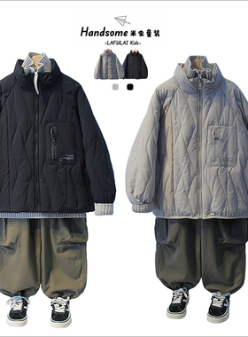 啦芙莱童装儿童校服内搭90白鸭绒轻薄羽绒服25冬男童保暖外套3683