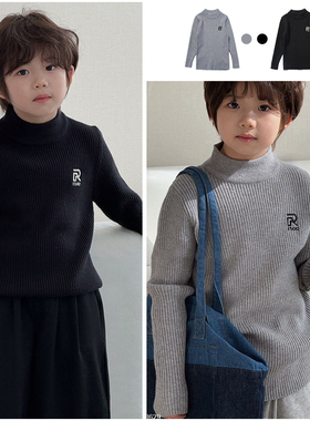 [特价]品牌童装儿童绵羊绒混纺打底衫毛衣冬男童弹力基础线衫8629