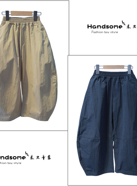 啦芙莱童装儿童日系灯笼裤廓形弯刀裤2026春秋新品男女童长裤2152