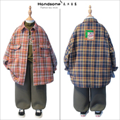啦芙莱童装 翻领棉服6068 男童时尚 儿童夹棉格子外套25冬装 亲子装