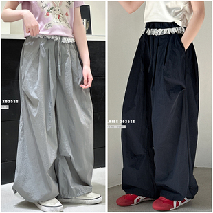 ANIKA童装儿童蕾丝边薄款工装裤休闲裤25夏新女童中大童长裤3087