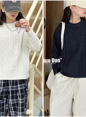 牛哆哆童装儿童圆领百搭毛衣25冬新男女童软糯针织线衫上衣15306