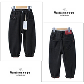 啦芙莱品牌童装 3070 男女童加厚休闲长裤 儿童一体绒牛仔裤 25冬新品